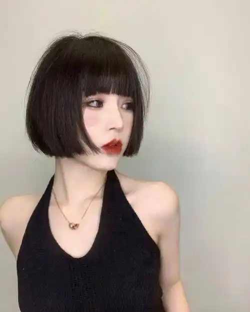 2021流行免打理网红一刀切短发100款