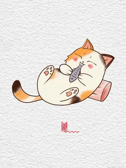 可爱的猫咪简笔画教程画画