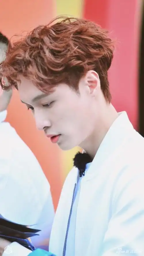 张艺兴解锁新发型 红色卷发似"小绵羊"