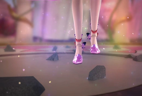 04长裙飘飘的灵公主,公主鞋小巧玲珑甚是可爱灵公主