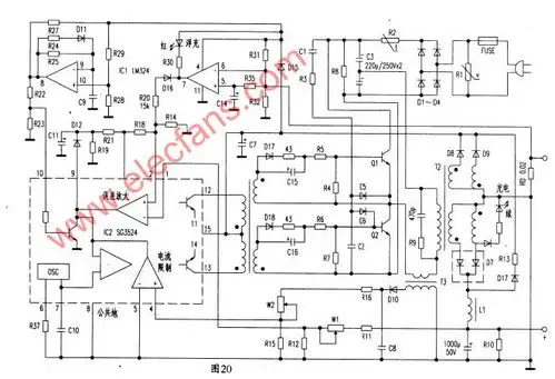 电动车充电器电路图3524