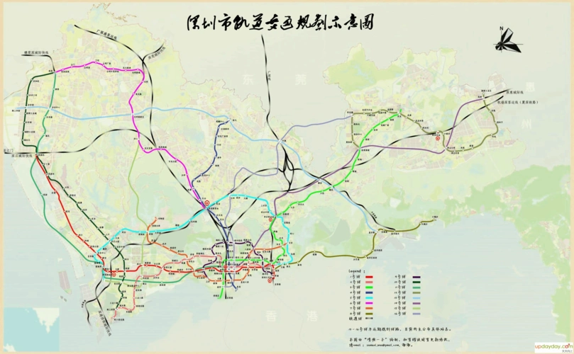 深圳市2013~2020年轨道交通规划图