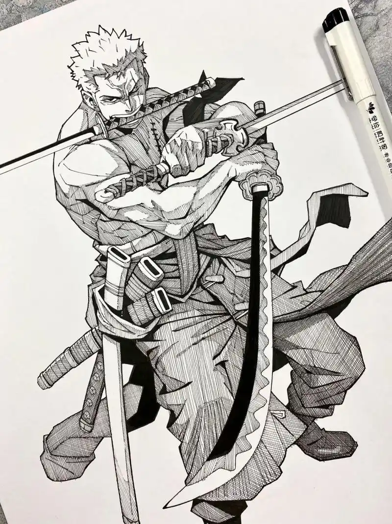 画线画到爽,索隆大人 主要用到设计家针管笔