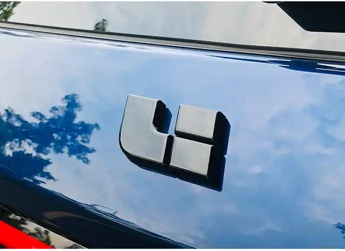 纹前后车标贴片理想运动时尚黑外饰视觉理想车标提升外饰碳纤装饰件