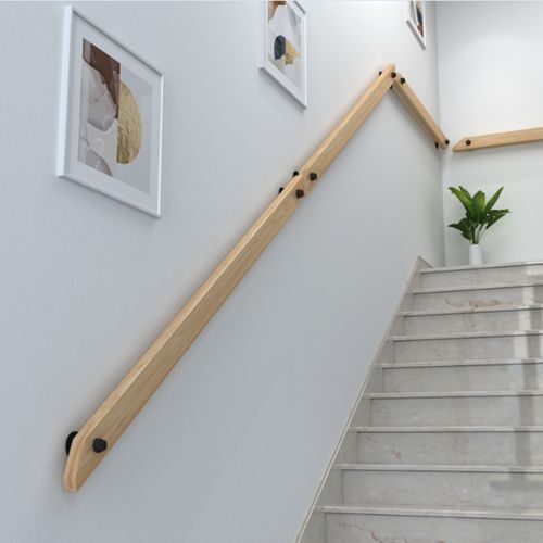 实木楼梯扶手简约现代靠墙走廊阁楼家用老人防滑拉手幼儿园木扶手