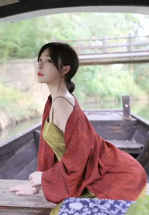 张语格夏末游湖写真