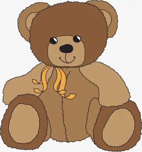卡通小熊公仔形象png素材-90设计