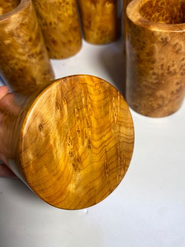 新满榴疤笔筒金丝饱满立体樟木榴疤实木名贵木材榴疤收纳筒茶具销