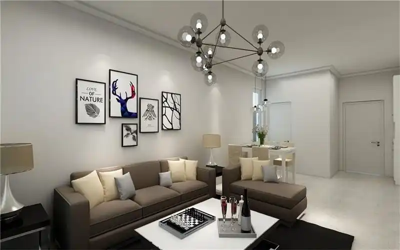 天津力天装饰靠谱吗欣赏93㎡现代风两室两厅装修效果图