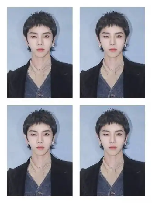 青春又阳光好帅好帅真的好正!华晨宇本人拍的证件照