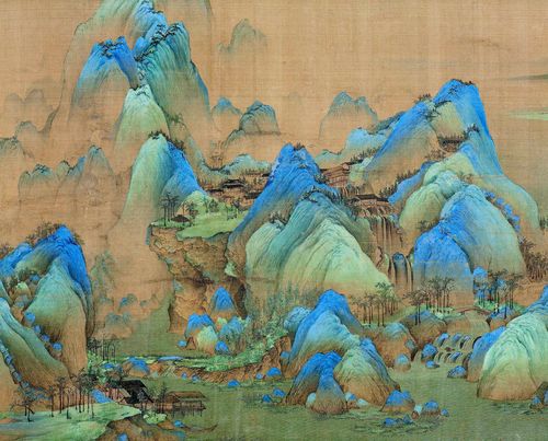 宋王山水画清微高清微国画希孟名画十大中国图中国画