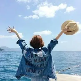 意境背影头像图海边女霸气女生头像