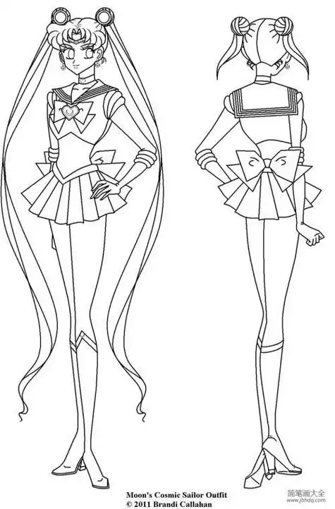 动漫人物简笔画全身