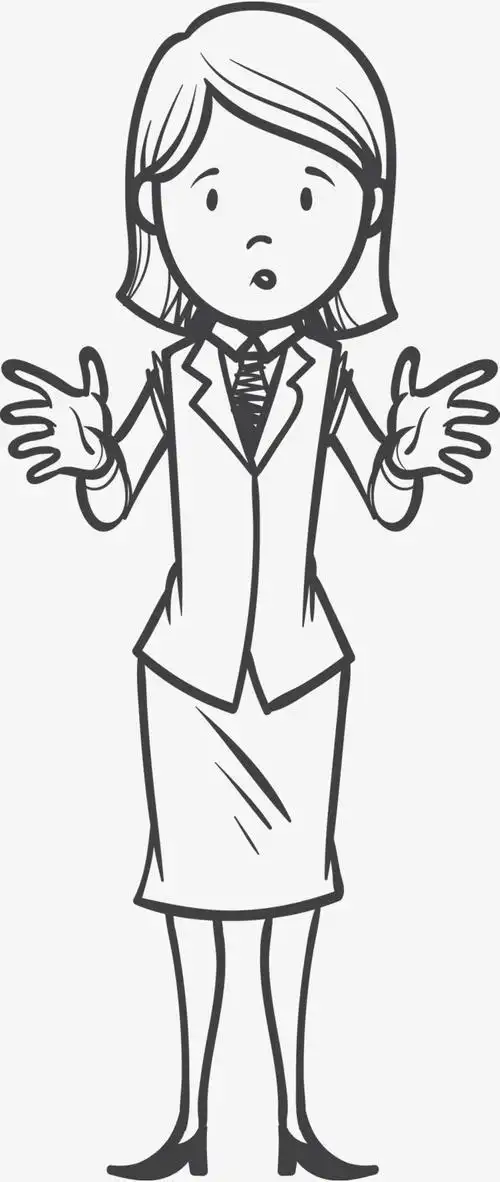 设计师人物简笔画卡通