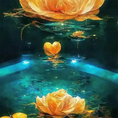 金色莲花好运头像 金闪闪带来好运的莲花头像图片_风水头像_头像屋