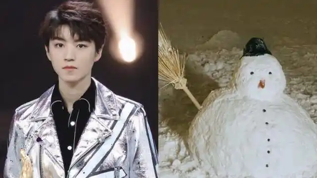 有种"搞笑"叫明星堆雪人,王俊凯可爱,千玺奶萌,看到张若昀:认真的吗?