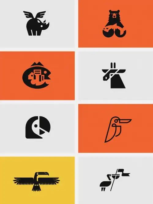 灵感82收集了一组创意动物logo设计