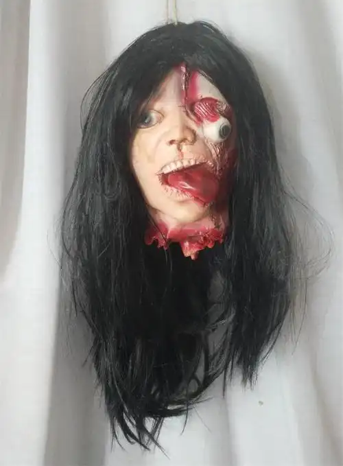 密室逃脱道具万圣节人头断头男女鬼屋密室逃脱恐怖摆件道具装饰酒吧