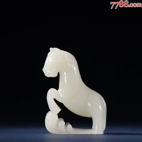 和田玉籽料马到成功摆件a21s60f