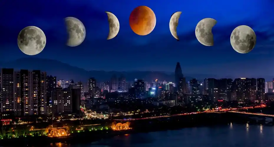 本世纪最长月全食来临 兰州天空挂"红月"摄影:王涛