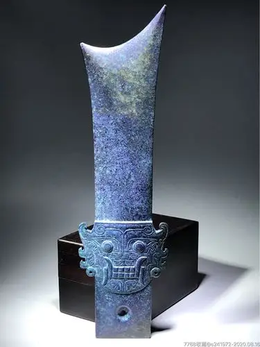 和田白玉饕餮纹牙璋-和田玉-7788玉器收藏