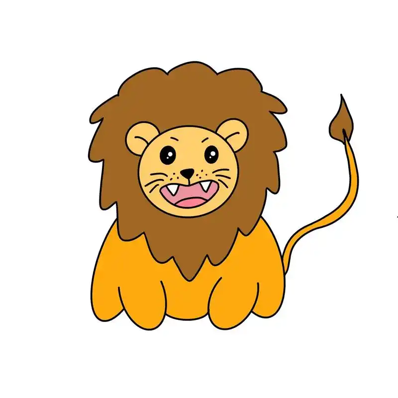 狮子简笔画.