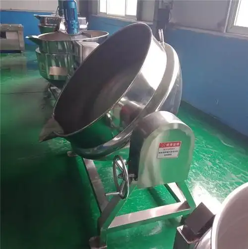 海鲜酱生产炒制锅 小型燃气加热夹层锅 酱料加工专用设备