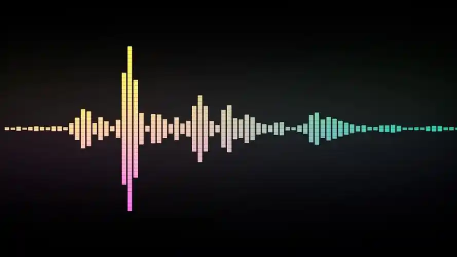 音乐旋律跳动的频谱素材唱歌舞台背景4k4k白色大气科技医疗基因视频