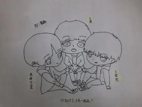 tfboys画的简笔画