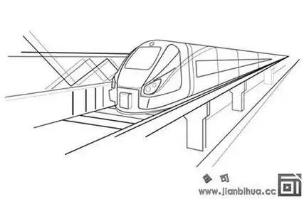 地铁列车怎么画?