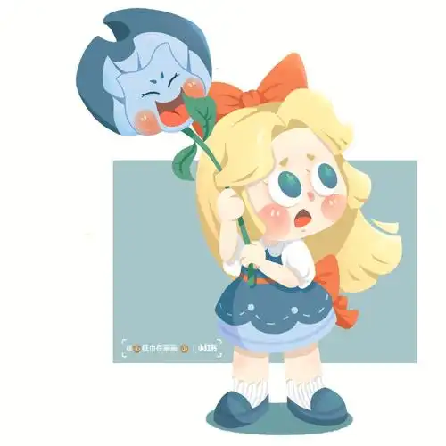 先从人物设定开始,爱丽丝我设定是一个可爱,勇敢,顽皮的一个小女孩.