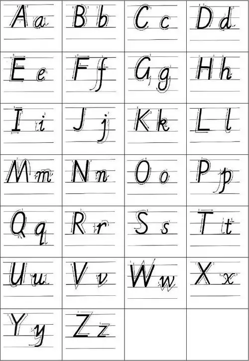 26个英文字母书写字帖(自己整理)_word文档在线阅读与下载_免费文档