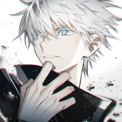 白发蓝眸小帅哥