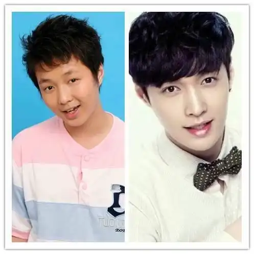 张艺兴也算从小出道,从胖时候的照片来看时间在初中左右,孩子正在长