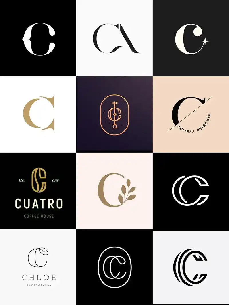 字母c合集!logo设计.#图文掘金计划 #logo设计 # - 抖音