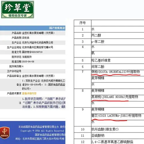 珍草堂植物清水染发剂黑色生态染发膏正品清水黑发无刺激不伤发