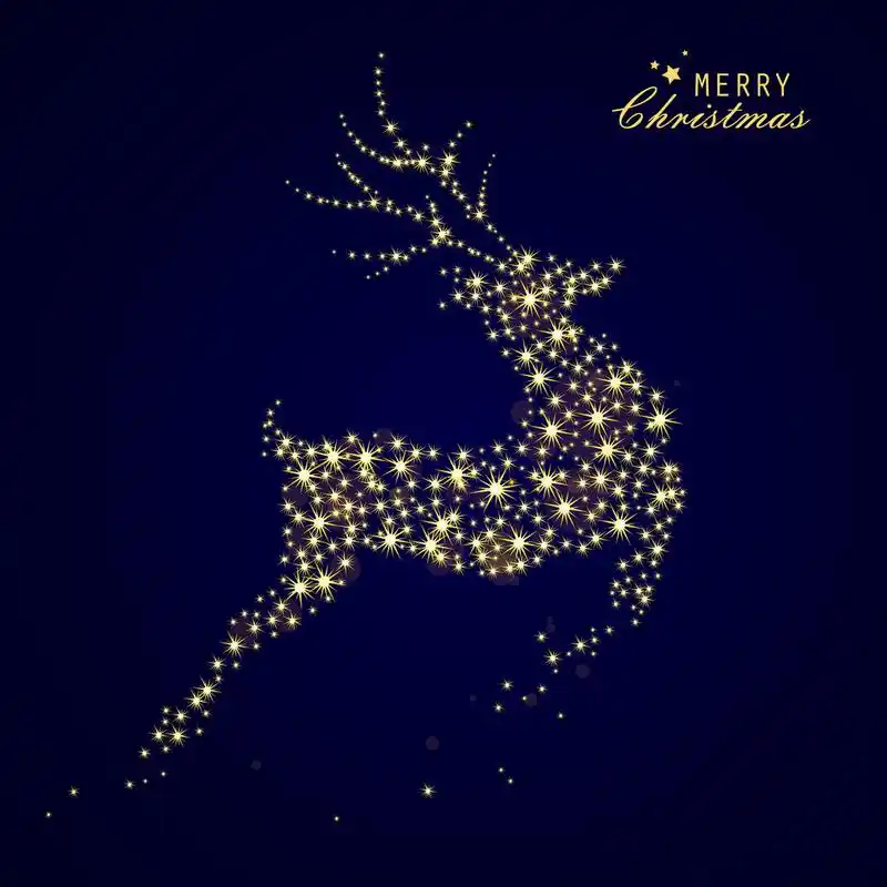 圣诞鹿,矢量图的一个装饰的圣诞驯鹿