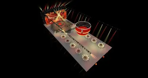 周年舞美舞台3d效果图设计效果图