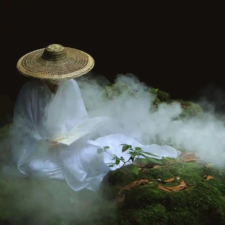 落魄僧人看着月亮发呆心有感悟刻首诗在崖壁上竟蕴含人生至理