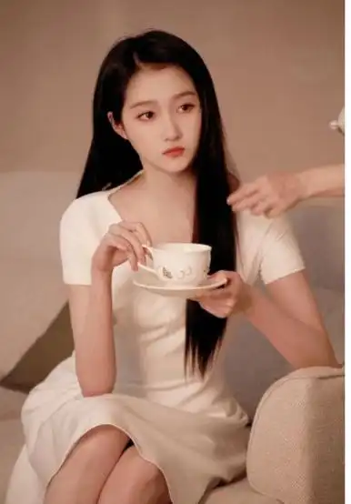 关晓彤纯白连衣裙出镜纯欲造型亮相又美又飒