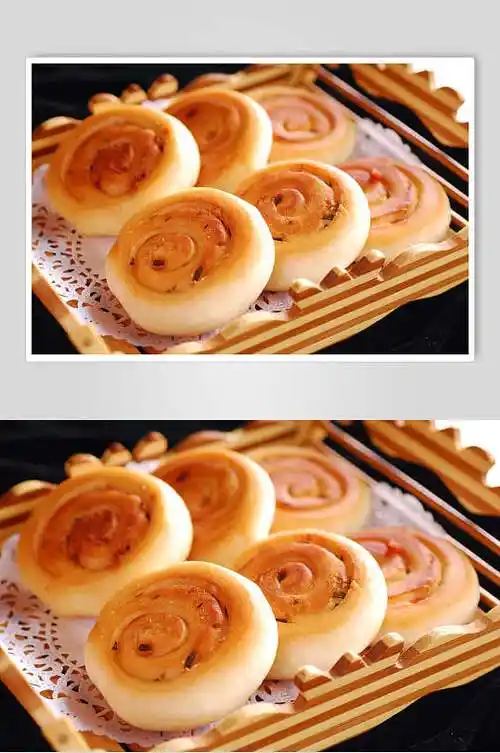 主食点心葱油饼美食摄影图片