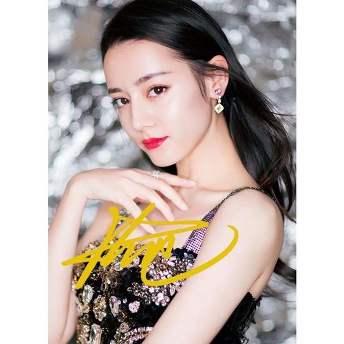 6寸 迪丽热巴亲笔签名照片新款热门宣传照签名照922号