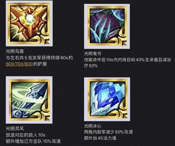 云顶之弈s55赛季光明装备汇总