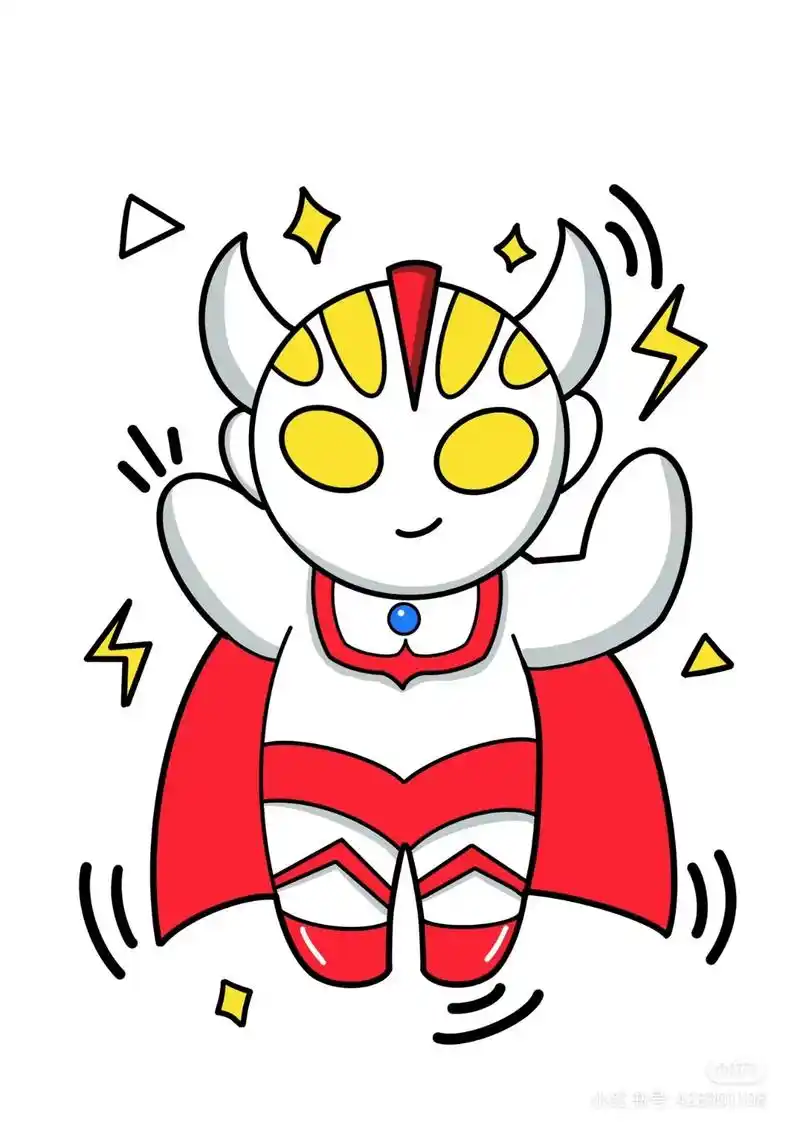 奥特曼儿童画教程,男孩的最爱! - 抖音