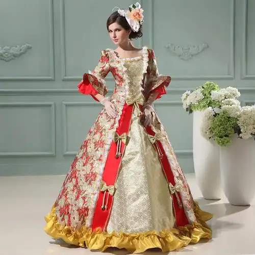 2022新款欧洲女士宫廷服欧式英皇宫廷服装舞台话剧演出服礼服复古