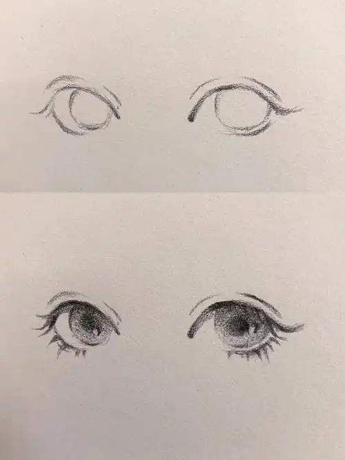 铅笔画眼睛