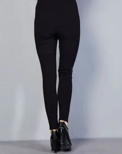 黑色针织打底裤