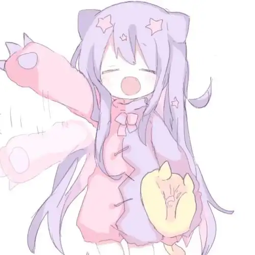 紫色超萌女生动漫头像