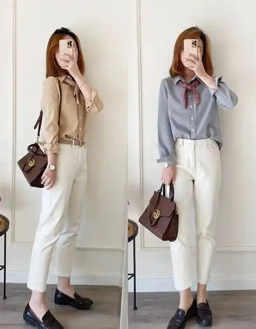 穿衣搭配-春季女生基础款通勤休闲穿搭
