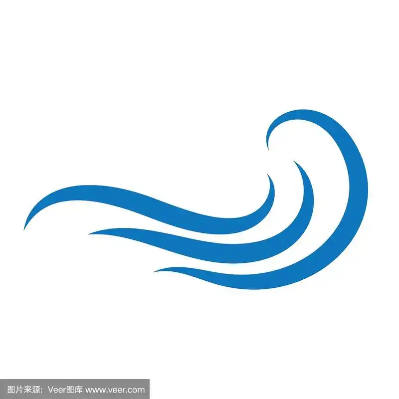 矢量海浪图案从线设计.
